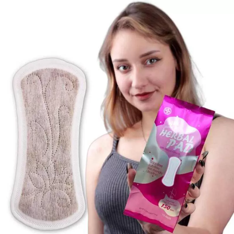 Herbal Female Cotton Sanitary Panty Liners Women Healthy Yoni Herbal Pads