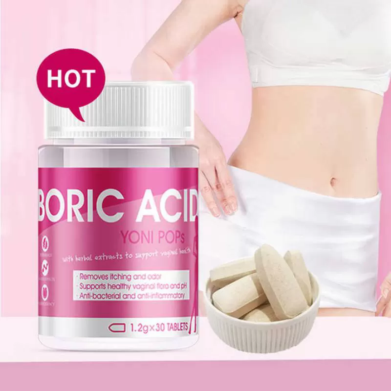 Vaginal Boric Acid Tablets 30pcs Per Bottle Yoni Care Products Females Vaginal Suppositories