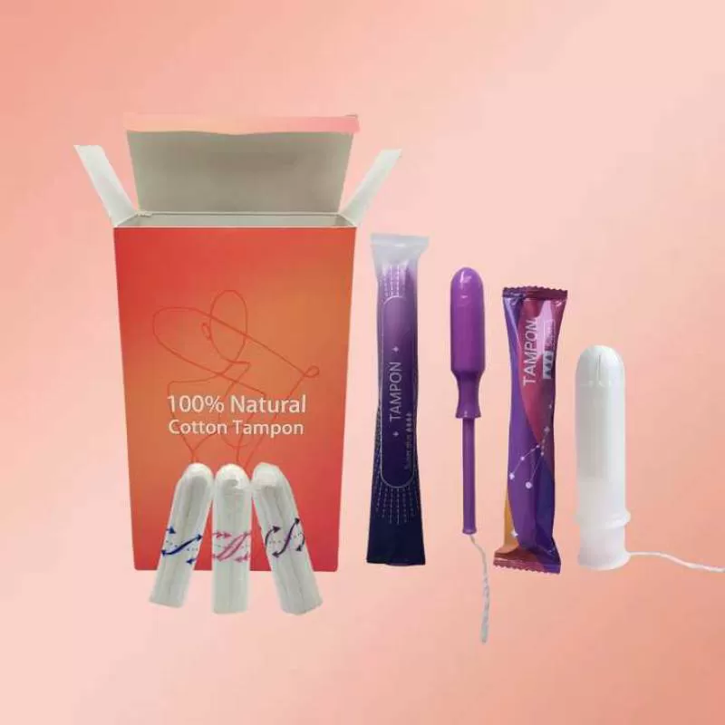 Menstrual Tampon Customizable 100% Cotton Vagina Catheter Tampon Applicator Tampons