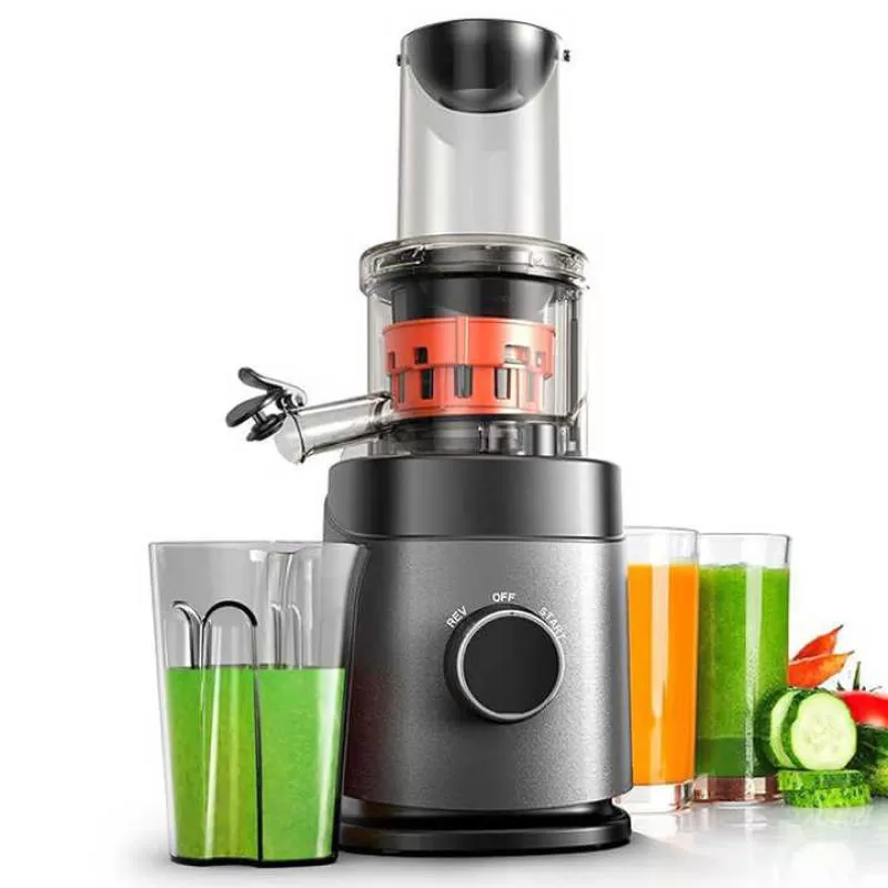 Durable Pure Copper Motor Electric Juice Squeezer Premium Vertical Self Feeding Slow Juicer Hands-Free Feature Wide Household