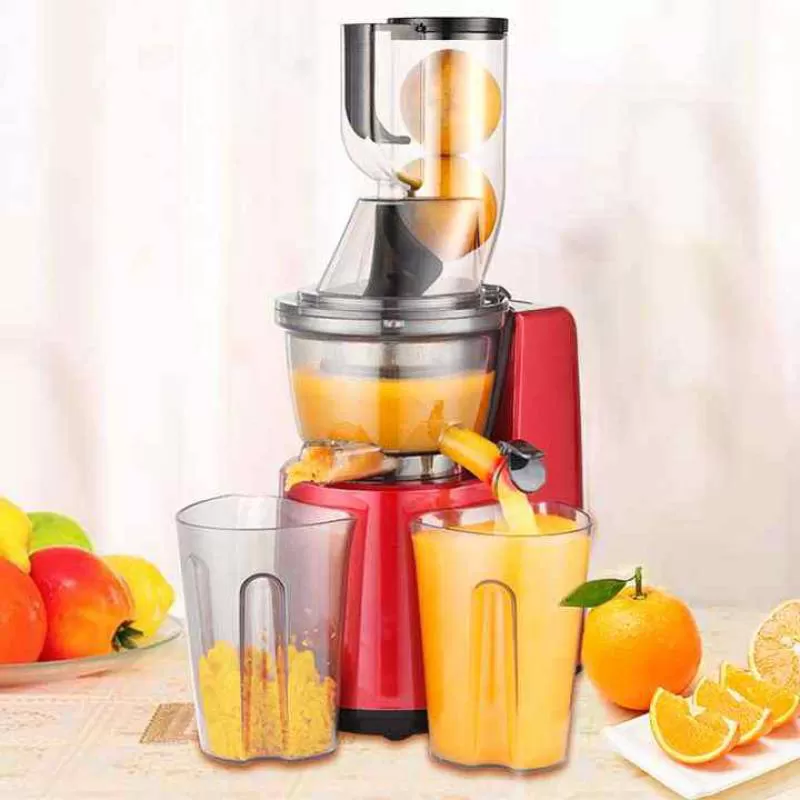 Commercial Manual Cold Press Citrus Wheatgrass Juicer Big Mouth Slow Juicer Reverse Function Home Kitchen Use Tritan Low Noise