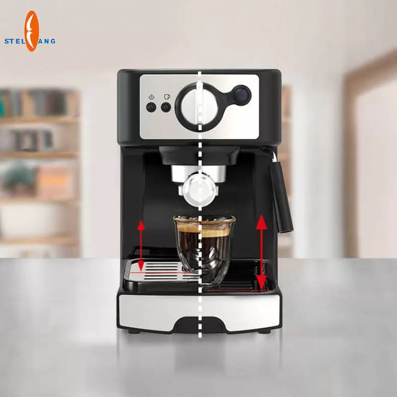 Restaurant 220V Self Heating Coffee Machine Manual Cappuccino Espresso Coffee Maker with Milk Frother