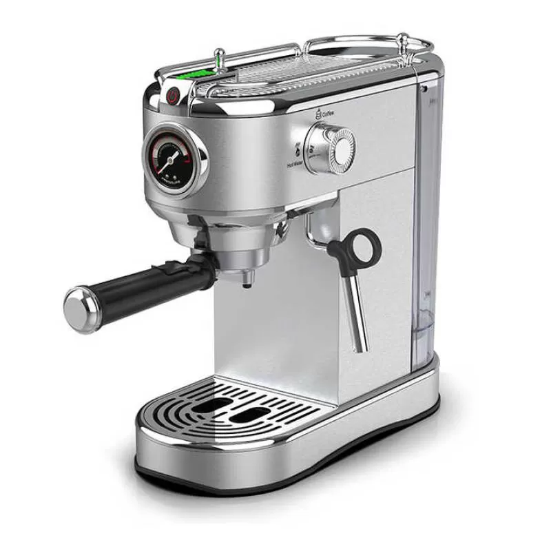 Manufacturer High Pressure Stainless Steel Espresso Coffee Machine with Pressure Gauge and Steamer