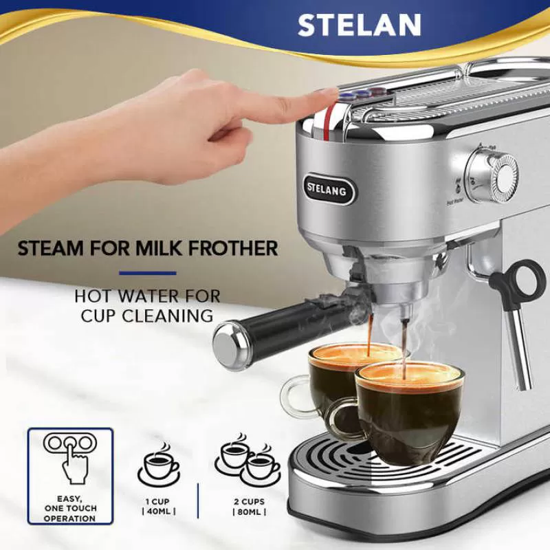 Double Serve Espresso Coffee Maker Machine Kitchen Appliance Multifunctional Coffee Espresso Machine Automatic for Home