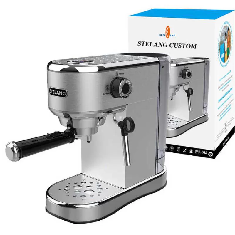 Italian Restaurant Stainless Steel Equipment Electric Coffee Maker Milk Froth Trade Espresso Coffee Machine