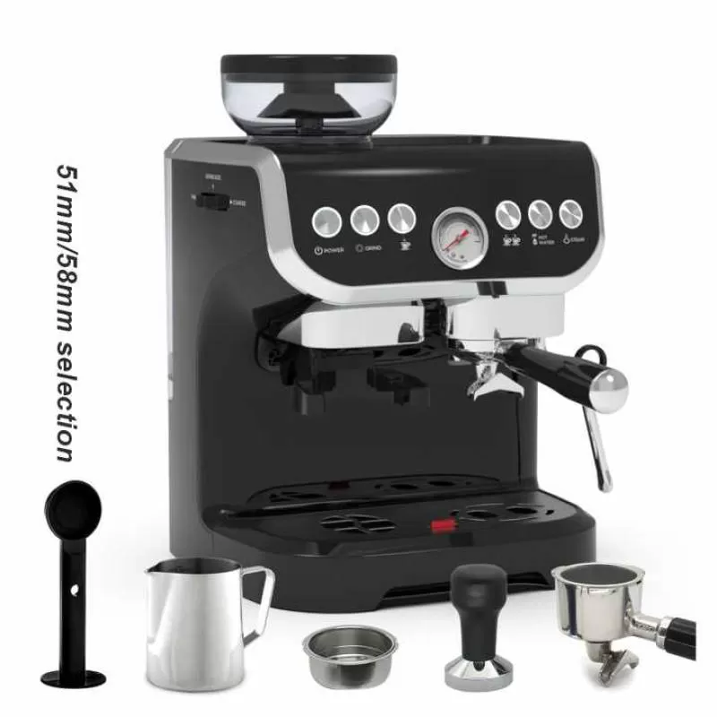 Professional Italian Electric Coffee Maker 3 in 1 Single Cup Espresso Coffee Machine With Milk Frothing Function
