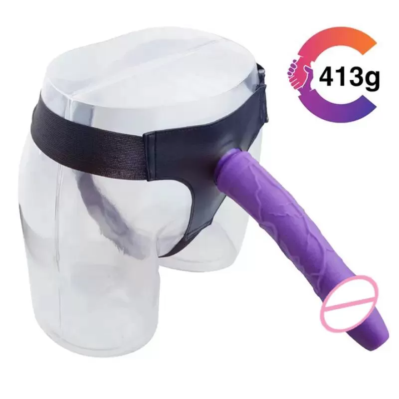 High Quality Women's Triangular PVC Simulated Sex Toy Realistic TPE Silicone Dildo Wearable Adult Dildos for Lesbian Gay Couple