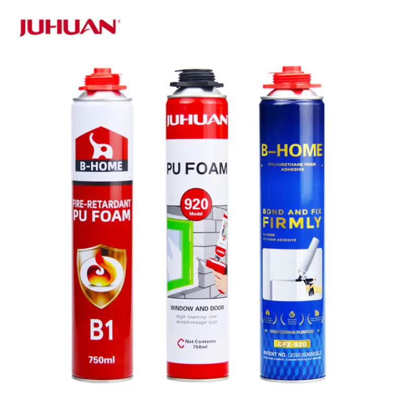 Home Decoration White Polyurethane Spray Foam Poliuretano PU Glue Adhesive for Gap Filling Liquid Appearance Construction Use