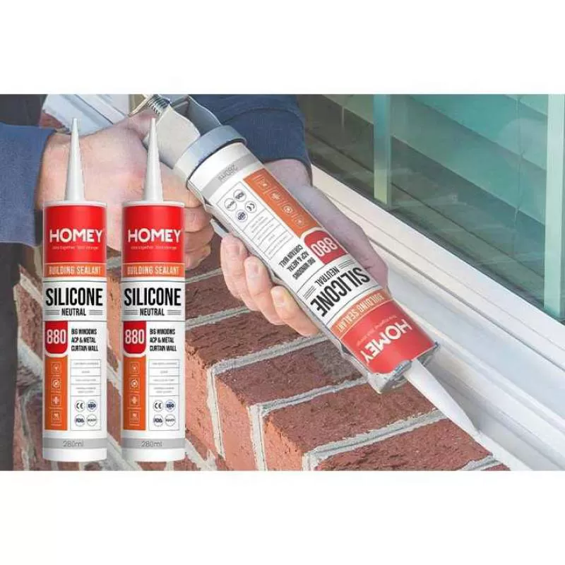 HOMEY Anti-fungus Glass Window Door Frame Silicone Sealant clear Waterproof Neutral Silicone Sealant