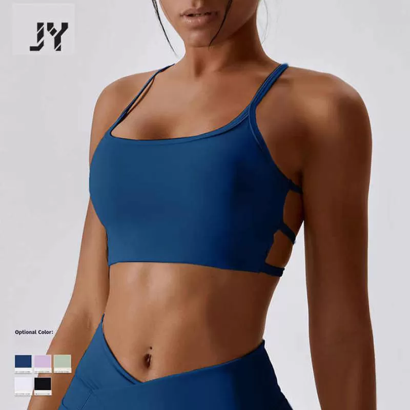 Joyyoung Wholesale Running Fitness Tops Comfort Soft Sports Underwear Cross Cross Back Gym Yoga Sports Bra for Women