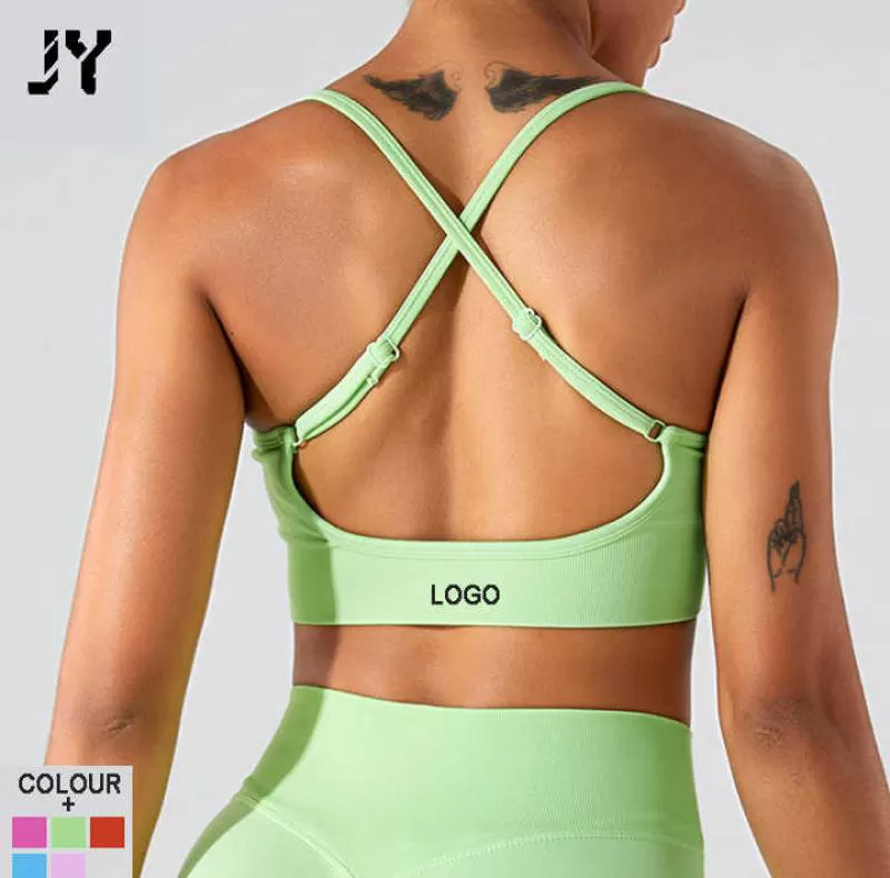 Joyyoung High Quality Hollow Out Bra Breathable Compression Tops Athleisure Workout Seamless Yoga Sport Wear