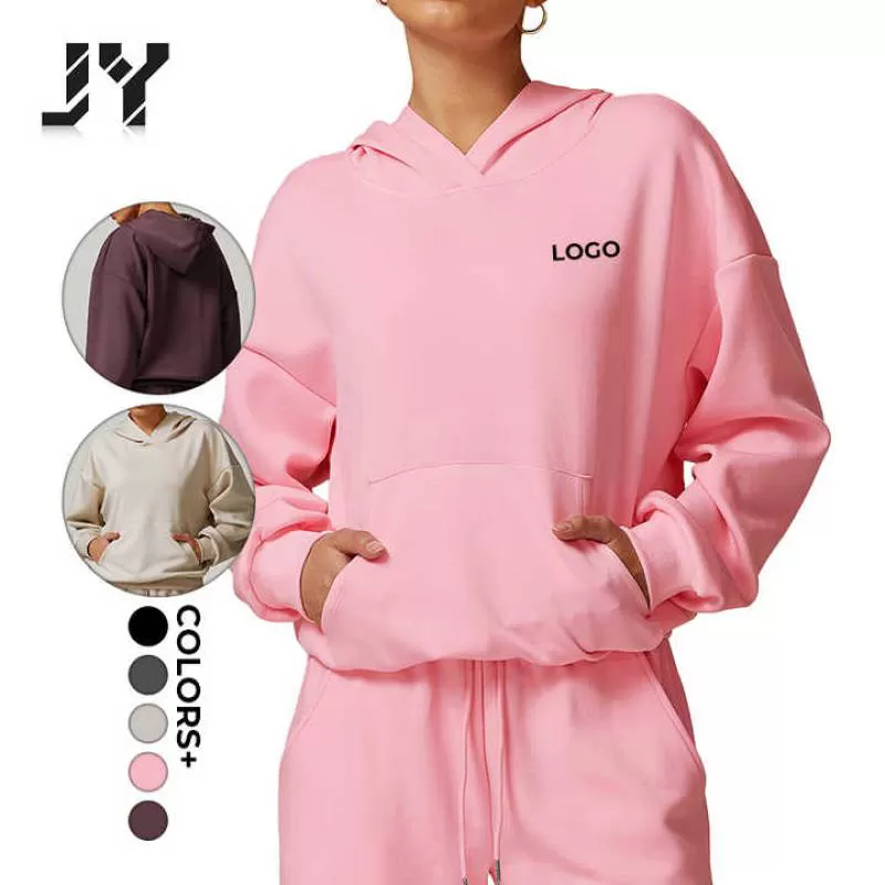 JY 2024 New Hooded Sports Sweatshirt Fashion Long Sleeve Loose Outdoor Jacket