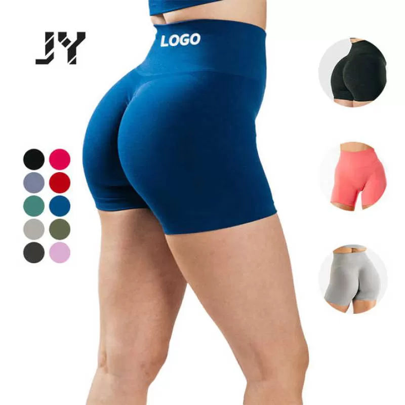 Joyyoung Custom Logo Women Gym Shorts Fitness Yoga Workout Sports Workout Seamless Leggings Shorts Clothing Women Yoga Pants