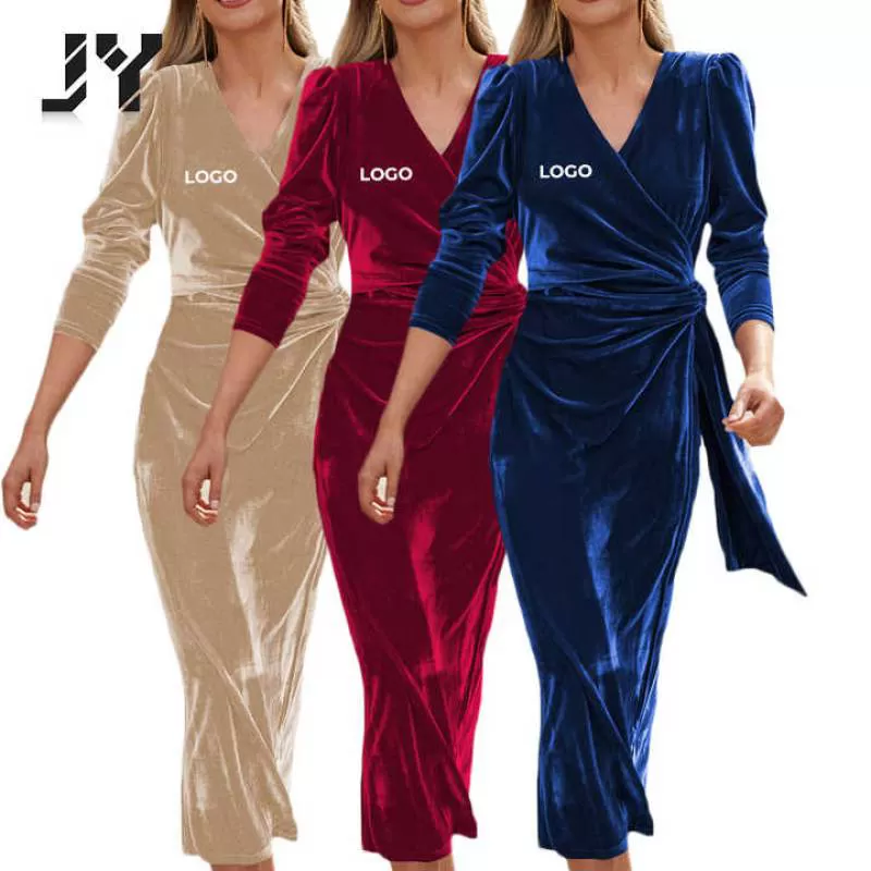 Joyyoung  Summer New Arrival Dress Unique Design Sense Elegant Long-Sleeved Evening Dress Women's Clothing