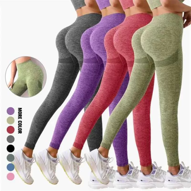Custom Women Workout Fitness Gym Scrunch Pants Sport Spandex High Waist Tummy Control Yoga Leggings