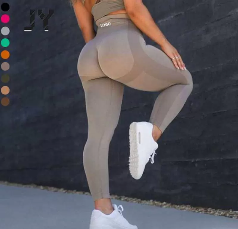 Joyyoung Wholesaler High Waist Seamless Legging Moisture Wick Gym Training Tights Butt Lifting  Yoga Leggings  for Women 