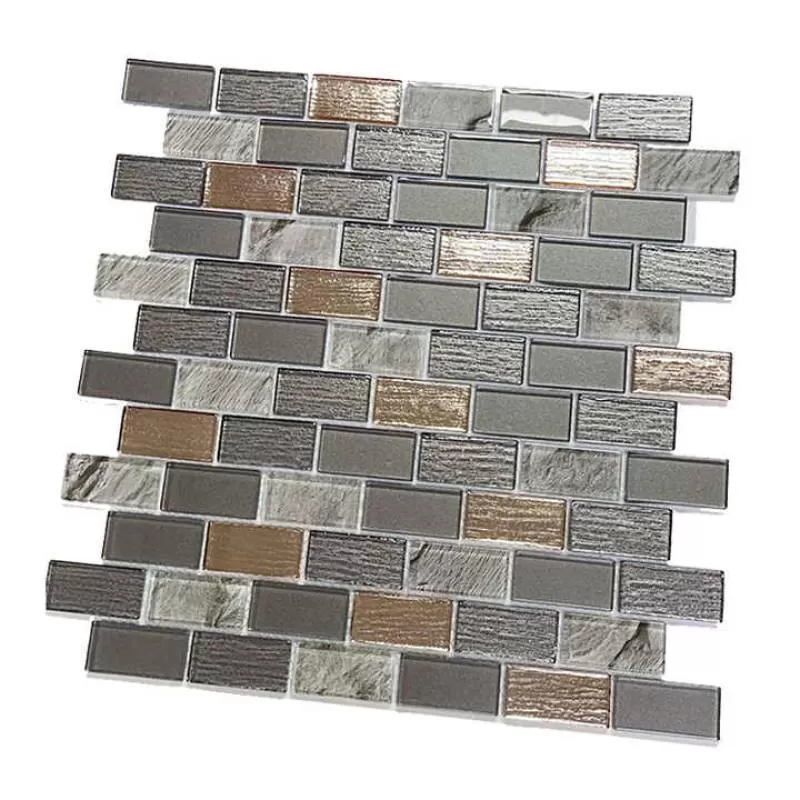 Strip Good Quality Tiles for Shower Glossy Surface Glass Mosaic Tile With Cheap Price