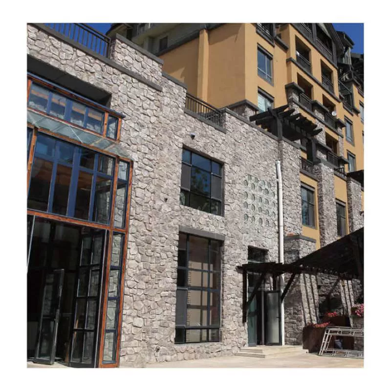 China Look Like Stone Beige Concrete Tile Siding Panels Exterior Wall 3d Cement Tiles