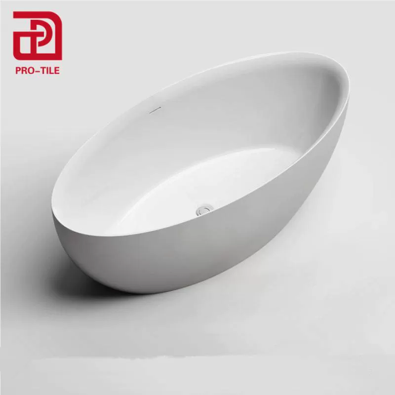 Manufacture Modern Design Custom Large White Freestanding Bath Center Drainer Acrylic Glossy Surface Soaking Bathtub