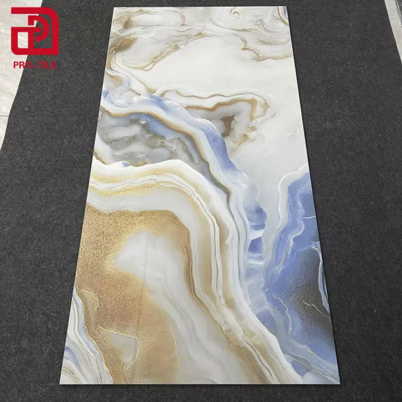 Luxury Marble Tile Size 600x1200mm With Gold Line