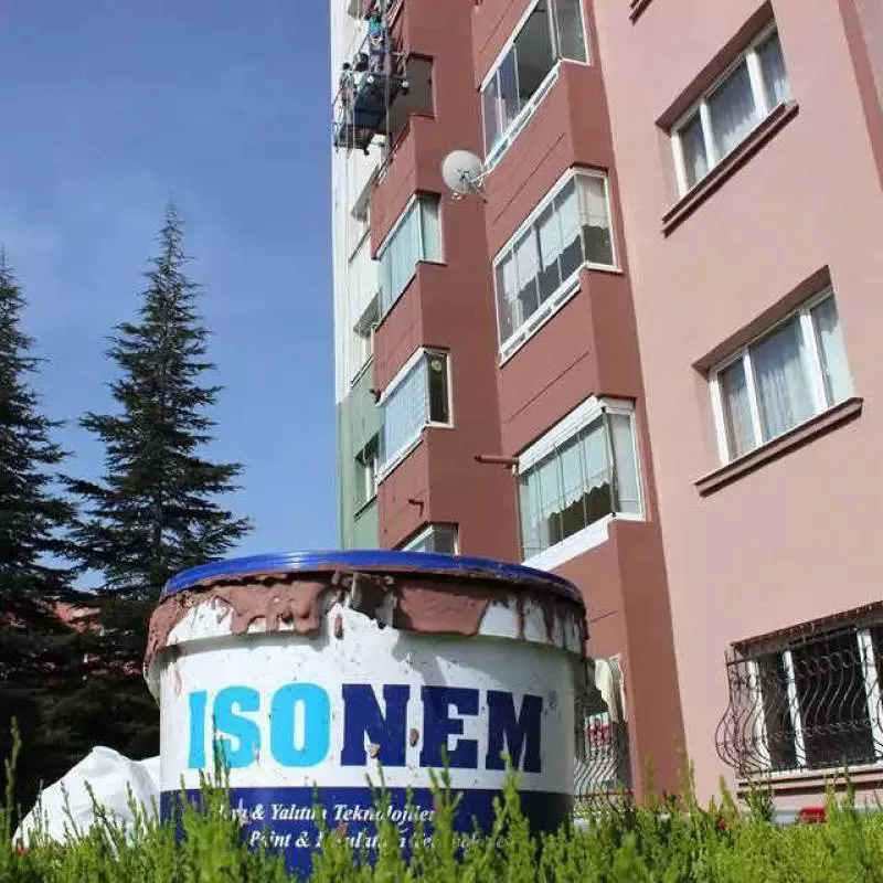 ISONEM EXTERIOR SUPER ELASTIC FACADE HOUSE WALL PAINT, FLEXIBLE, WATERPROOFING, DECORATIVE, MANUFACTURER FROM TURKIYE