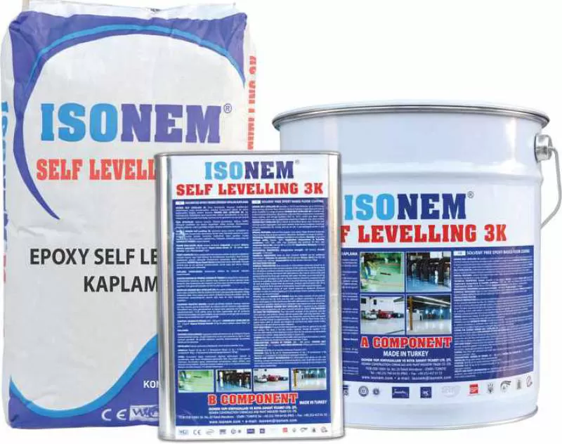 ISONEM SCRATCH and CHEMICAL RESISTANT EPOXY BASED SELF LEVELLING FLOOR COATING, MADE in TURKEY
