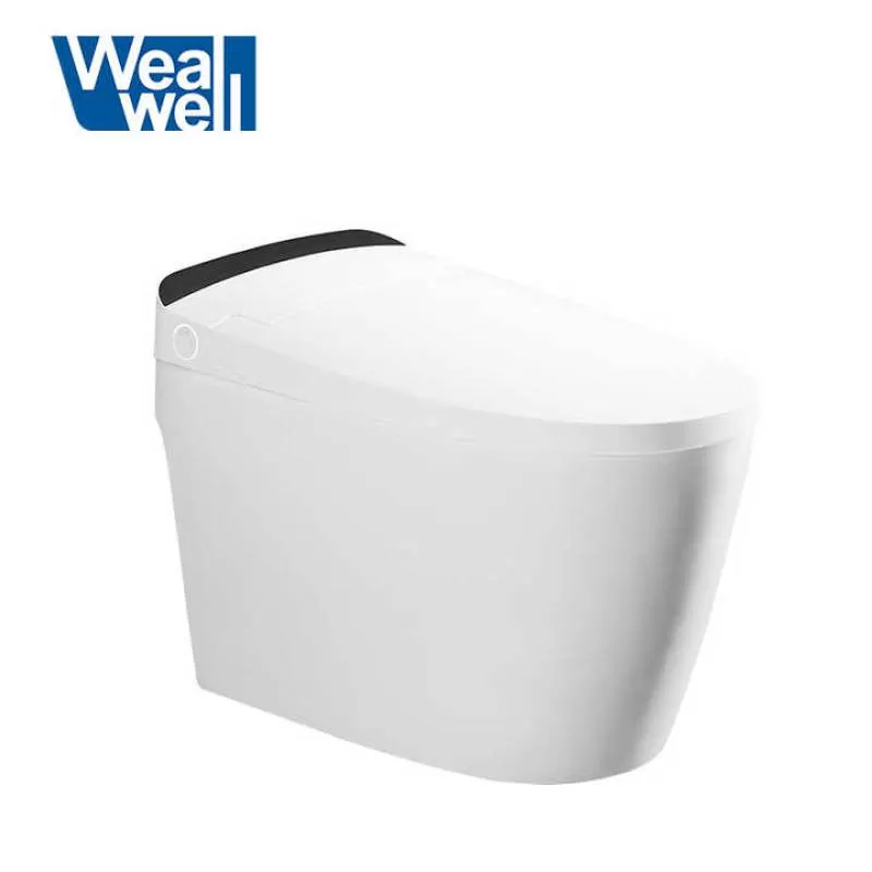 Modern Design Floor Mounted Foot Sensor Flush Side Button IPX4 Waterproof Economic Smart Toilet