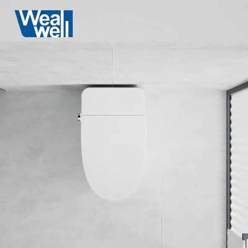 White Smart Toilet Bidet with Thin Cover Heated Seat Cold and Hot Water SPA Intelligent Toilet Bidet