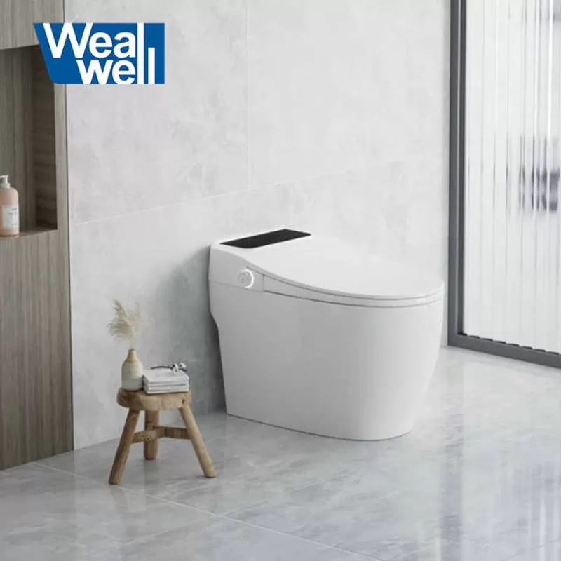 Automatic Open Seat Bathroom Night Light Ceramic Intelligent Cleaning One Piece Smart Toilet