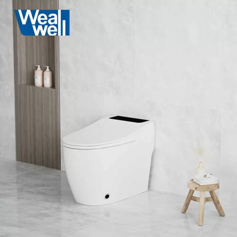 Modern Foot Sensor Flushing Automatic Ceramic Smart Bidet Intelligent Cleaning Toilet