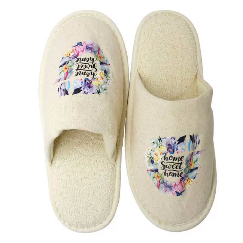 Hotel Room ECO Friendly Custom Logo OEM Personalized Cheap Disposable Hotel Room Spa Guest Slippers