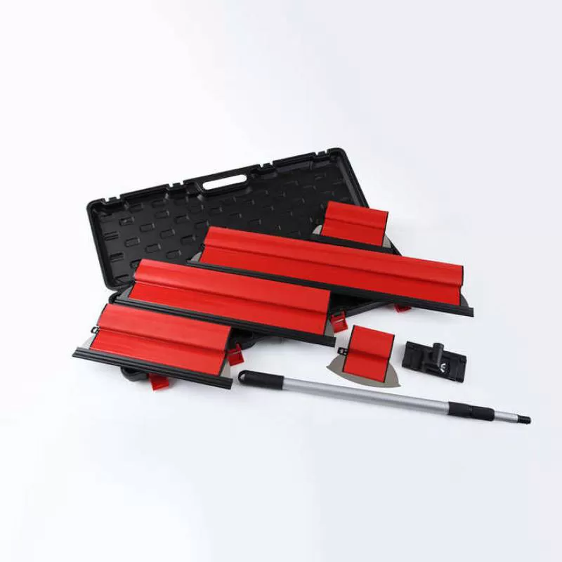 Drywall Skimming Blade Set Stainless Steel 7.5''10"16"24"32" Skimming Blades with Extension Handle Pole Drywall Skimming Tools