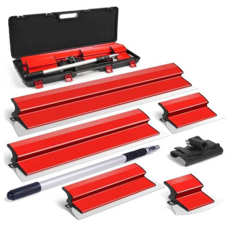 Drywall Skimming Blade Set Spatula Extension Handle Pole for Wall