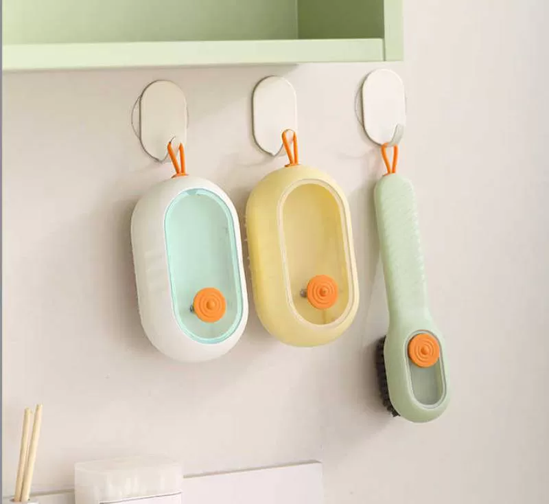 2 in 1 Multifunction Cleaning Brush New Liquid Shoe Cleaning Brush Laundry Brush with Soap Dispenser