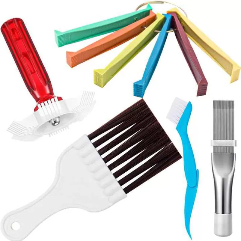 5 Pcs Air Conditioner Fin Cleaner Set 3 Different Ac Fin Comb Condenser Fin Straightener