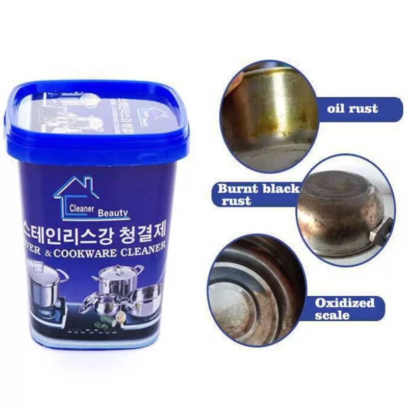 500g Household Powerful Cookware & Oven Stainless Steel Cleaning Paste Oil Rust Paste