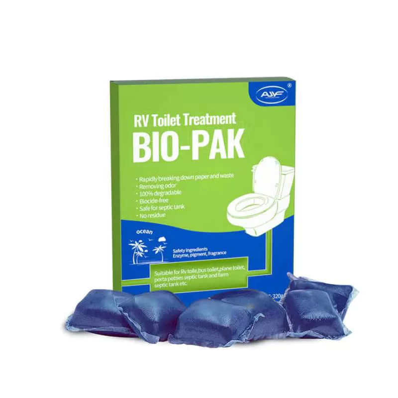 2021 Portable Toilet Cleaner Odor Eliminator Fresh Flush Septic Tank Treatment, Caravan,  Enzyme Bio-Pak