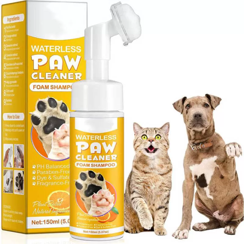Pet Products Pet Paw Foam No-Rinse Care 150ml for Dog and Cat Pet Paw Foam Cleaning