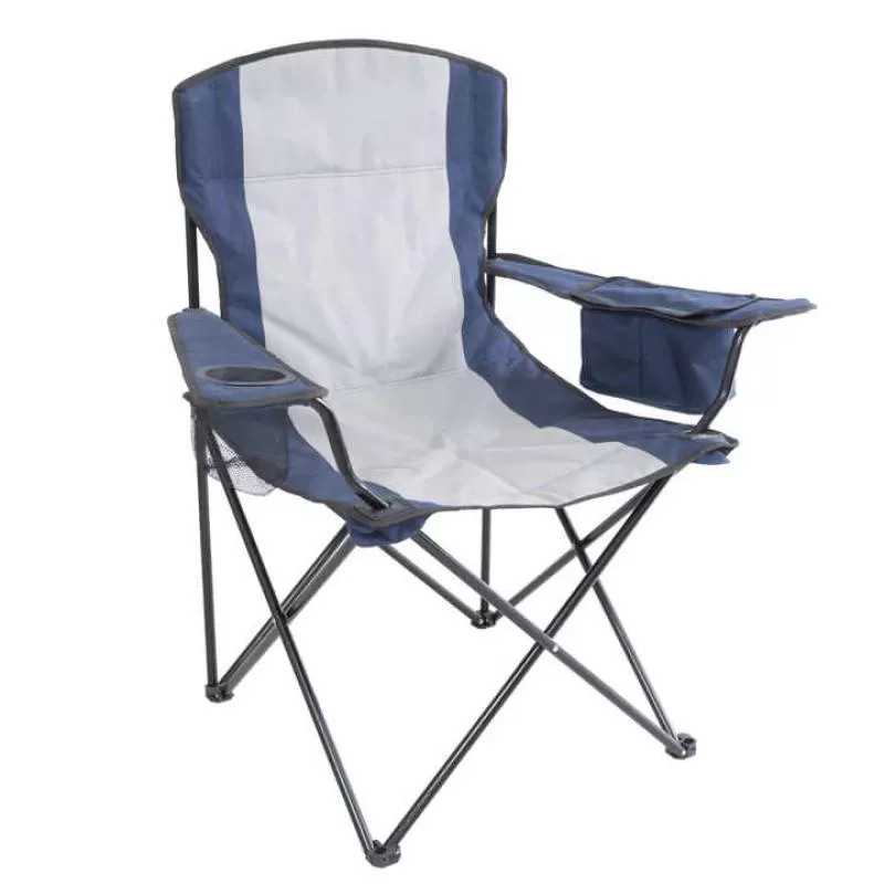 Hitree High Quality Outdoor Camping Chair High Back Portable Camping Beach BBQ Folding Chair with Cooler Bag and Cup Holder