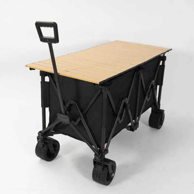 Bollerwagon Outdoor Garden Camp Trolley Beach Cart Collapsible Utility Hand Carts Folding Wagon Stroller With Table