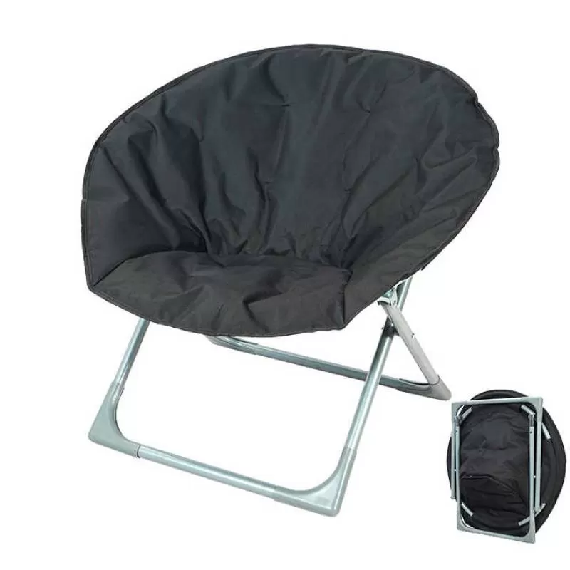 Heavy Stable Folding Padded Moon Round Saucer 600D Oxford Cloth Chair 50cm Portable Half Moon Chair for kid Camping chair