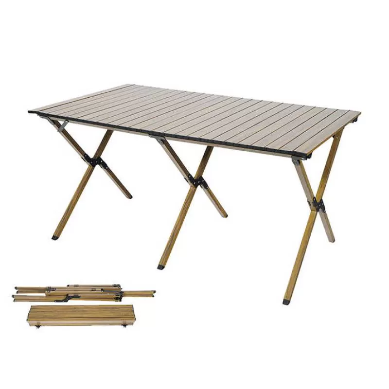 Hitree Portable Lightweight Camping steel Folding Table with Storage Bag for Picnic Hiking Backpacking Picnic