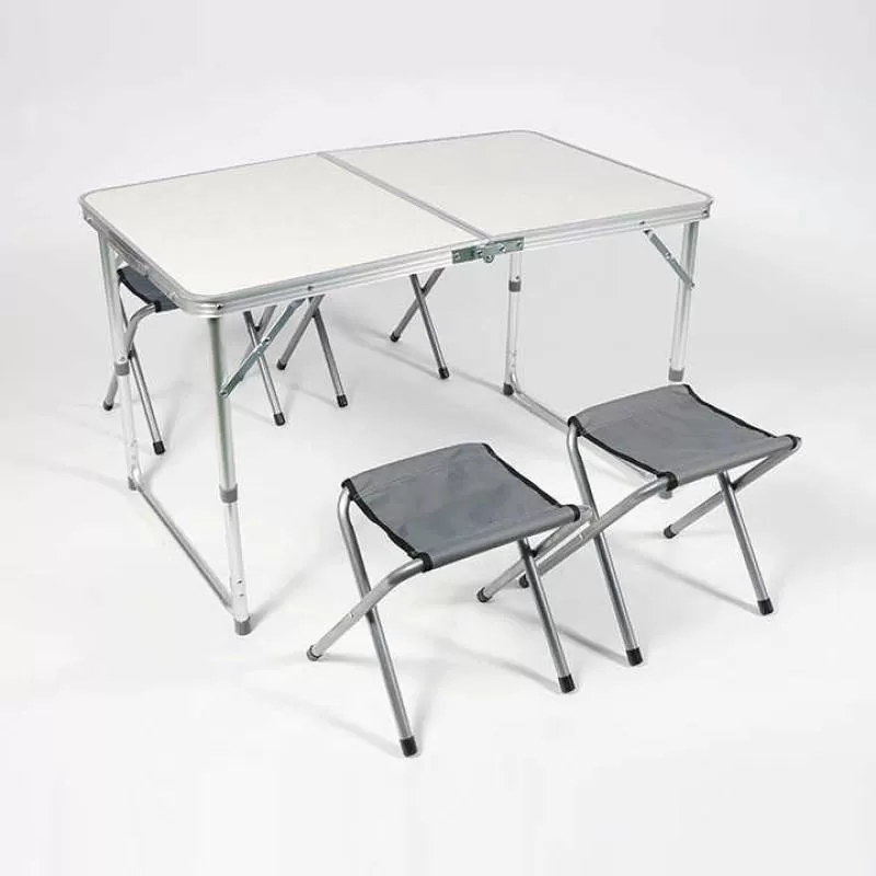 High Quality Portable 5mm MDF Top Folding Table and Chair Set Outdoor Table Aluminium Folding Table
