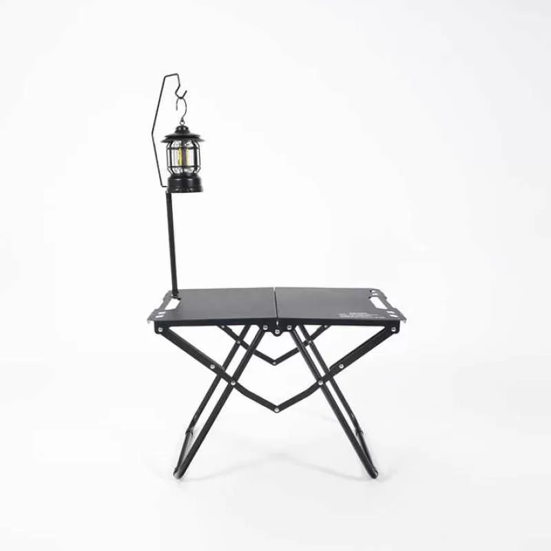 Wholesale Custom Folding Portable Ultralight Camping Steel square Table with Outdoor Light with Carry Bag Easy Assembly