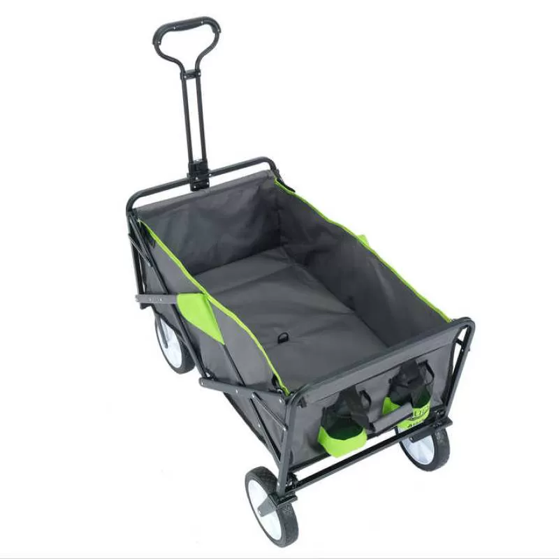 Hitree Outdoor Utility Portable Picnic Cart Wheels Collapsible Wagon Large Capacity Folding Handle Trolley Beach Camping Cart
