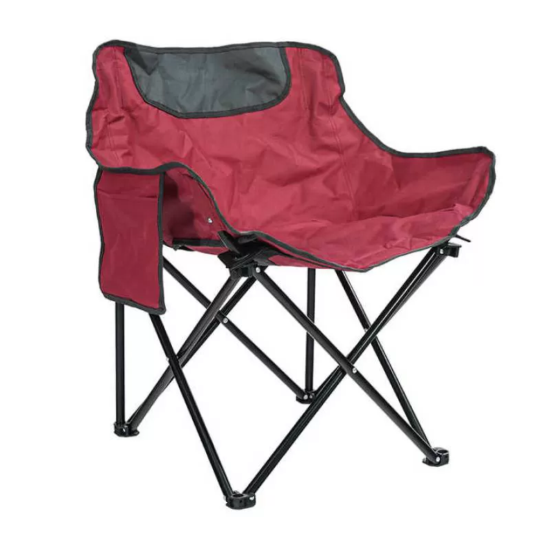 Outdoor Portable Ultralight Double Layercamping Folding Chairs for Fishing Armless Beach Moon Chair with Side Pocket