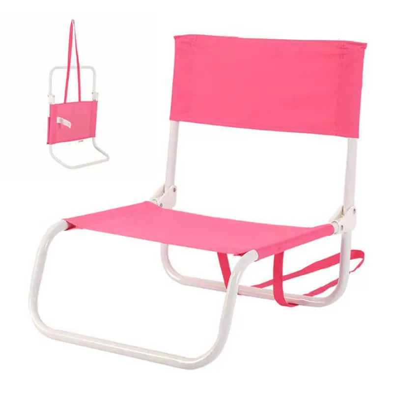 Lightweight Lawn Low Sling Beach Chair Portable Foldable Low Seat Chair Outdoor Sand Park with Carry Strap