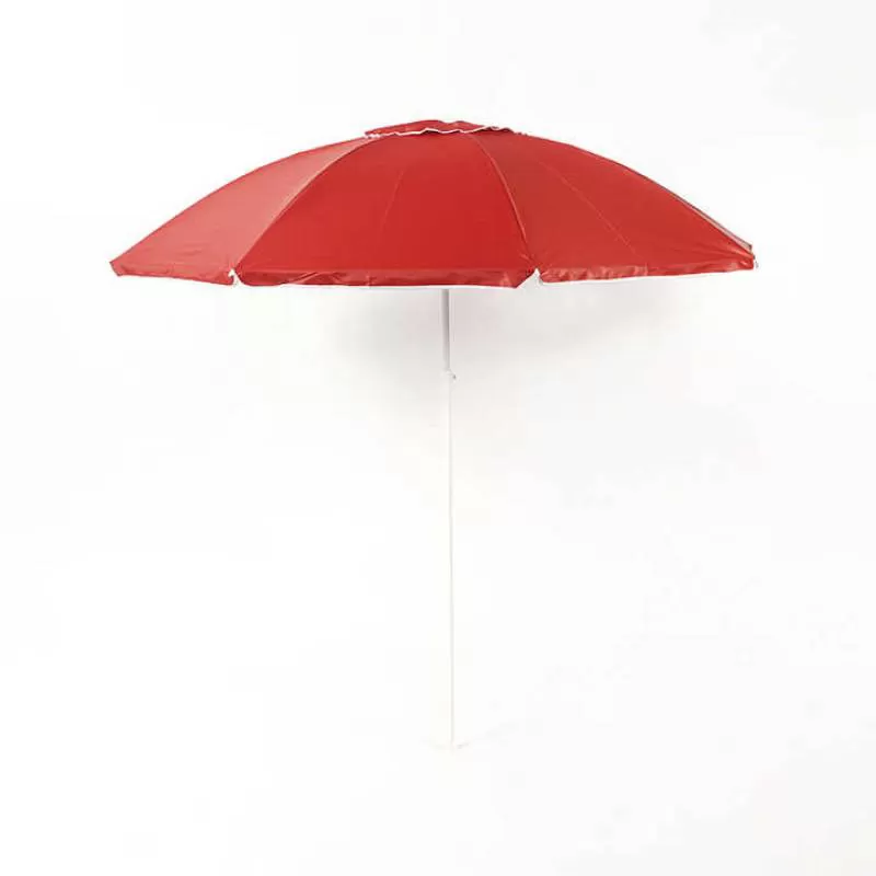 Hitree 6.5FT Outdoor Red Portable UV 50+ Windproof Sand Beach Parasols for Patio Garden Beach Umbrellas