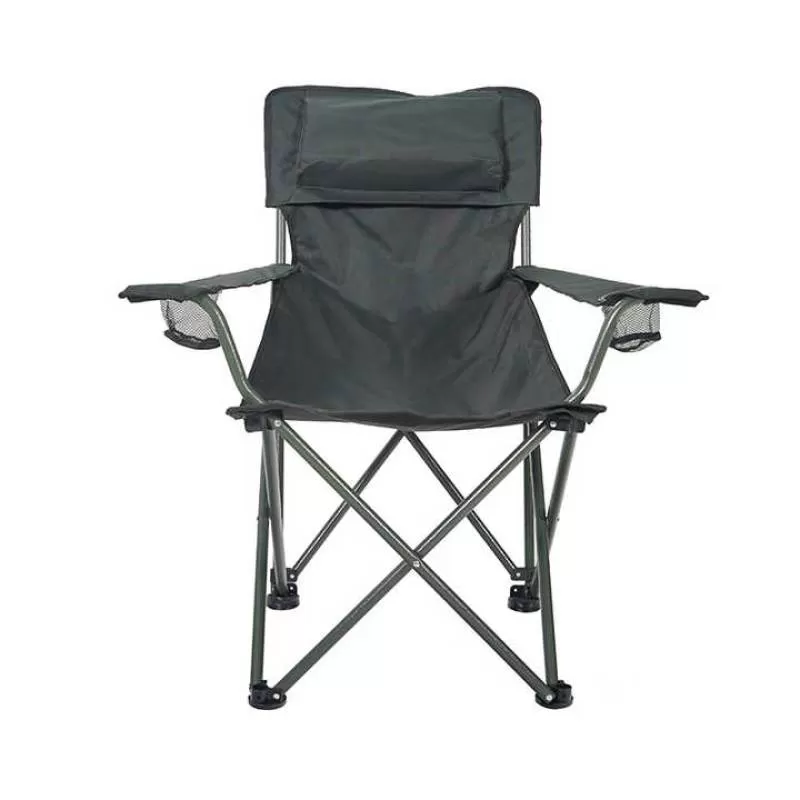 Outdoor Portable Lounge Chair WIth Headrest Pillow Carrying Bag Reclining Folding Beach Camping Chair