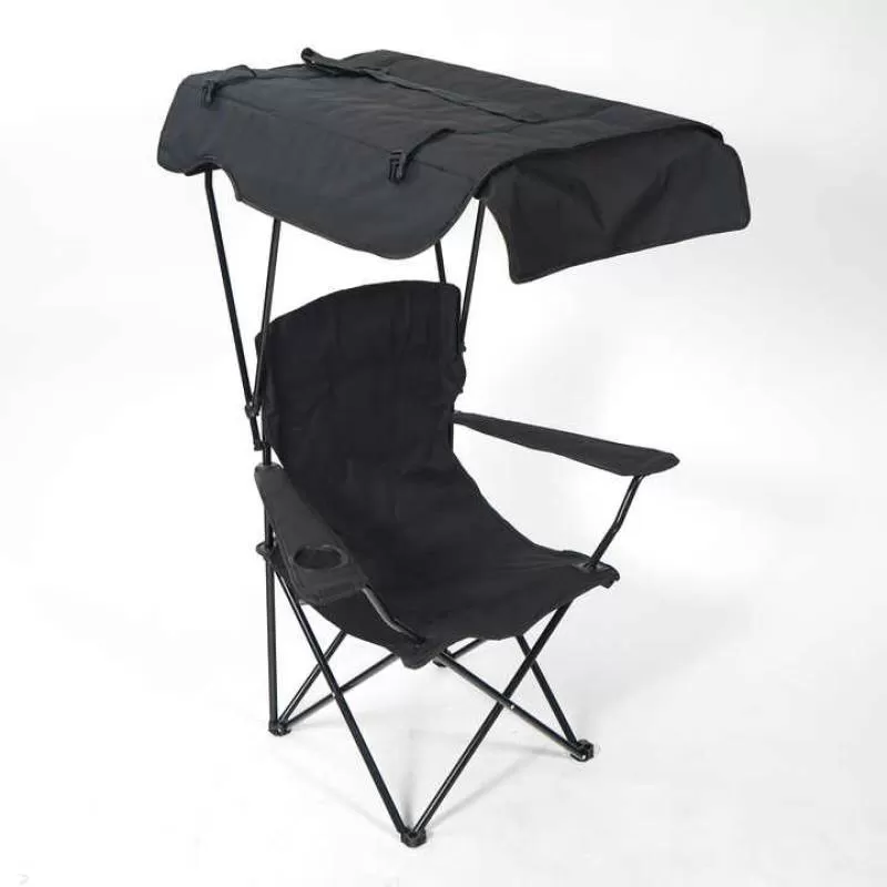 Hitree New Two in One Outdoor Portable Backpack Folding Camping Chairs With Shade Camping Stall Chair With Sun Umbrella